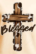 Blessed: Cow Print Cross