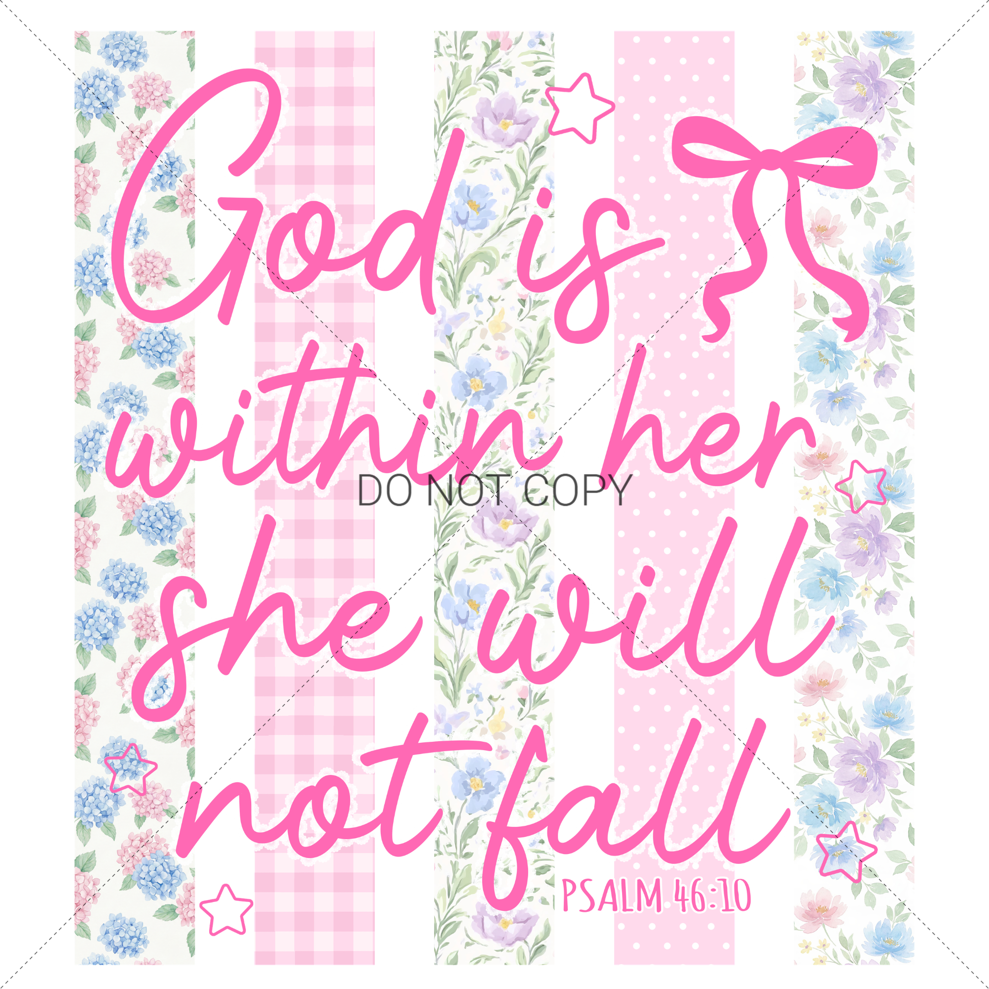 God is within her she will not fall: FLORAL & BOW