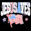 JESUSAVES: FAUX APPLIQUE AMERICAN FLAG