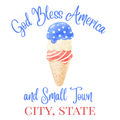 God Bless America and Small Town (CITY, STATE): ICECREAM