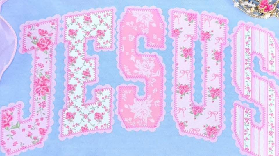 JESUS: Faux Embroidery
