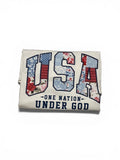 USA ONE NATION UNDER GOD: FAUX PATCHWORK