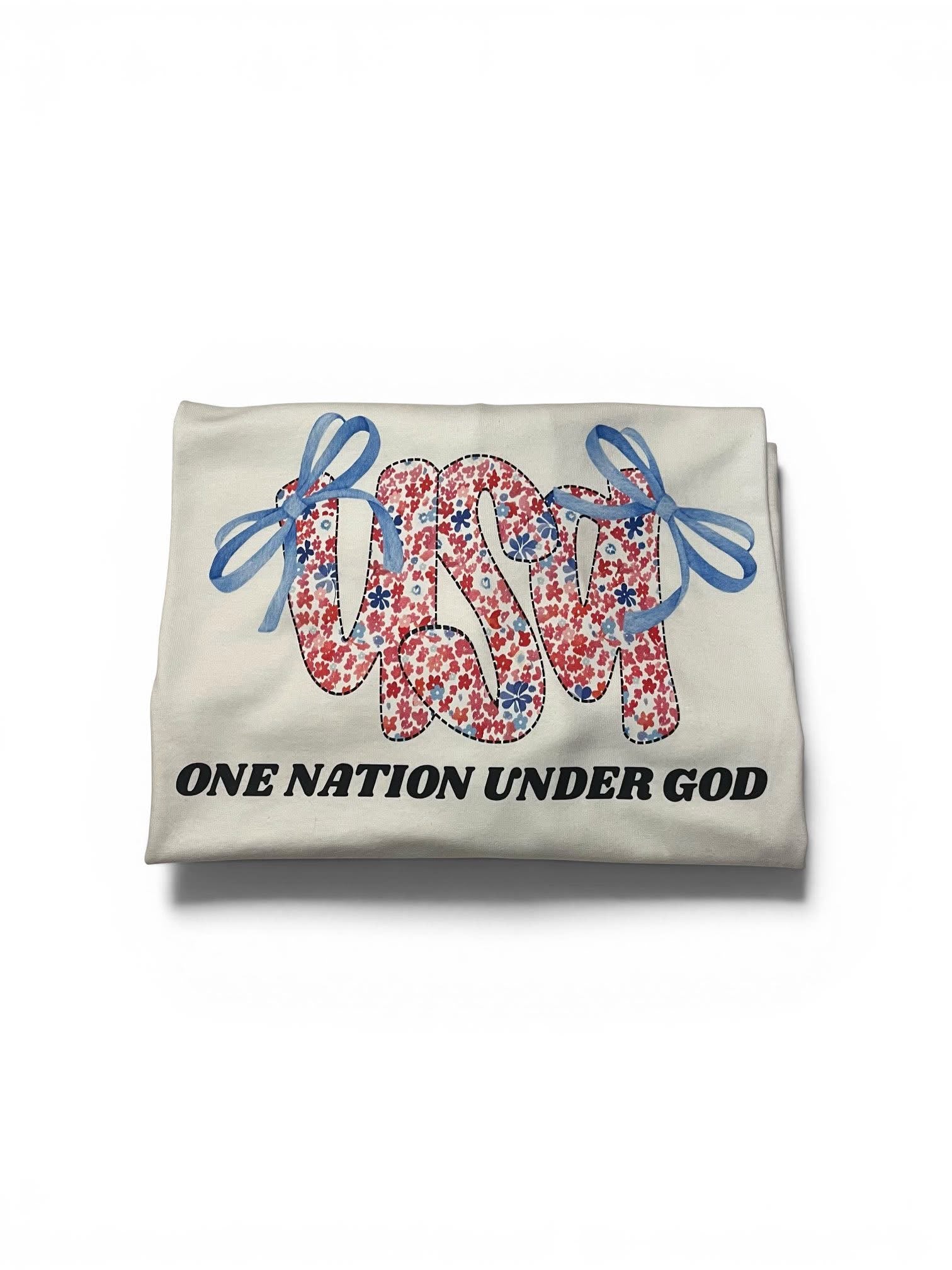 USA ONE NATION UNDER GOD: FLORAL