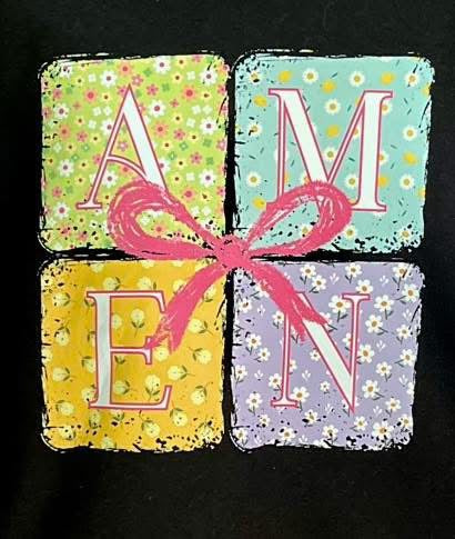 AMEN: FLORAL WITH BOW