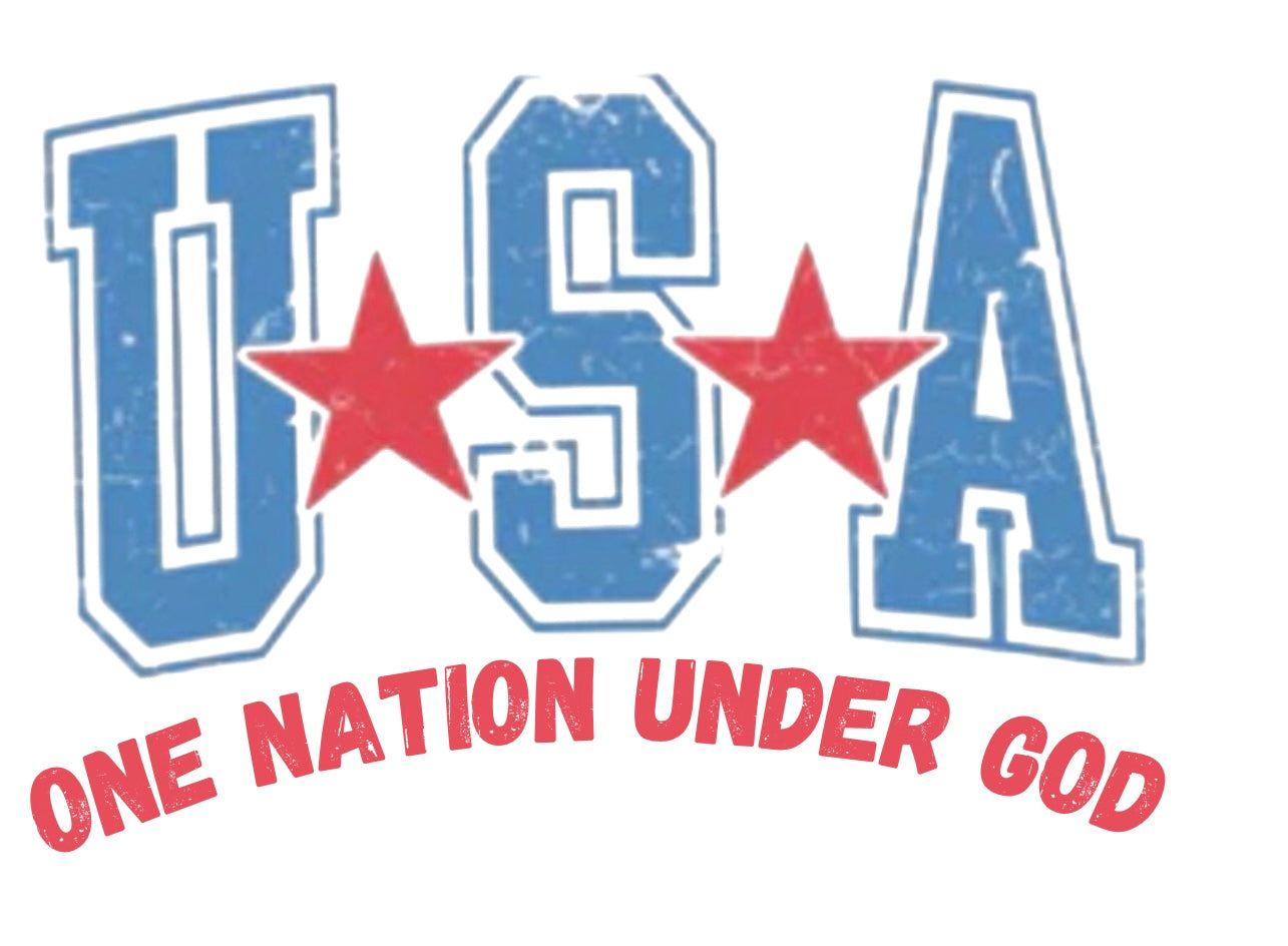 USA ONE NATION UNDER GOD: DISTRESSED
