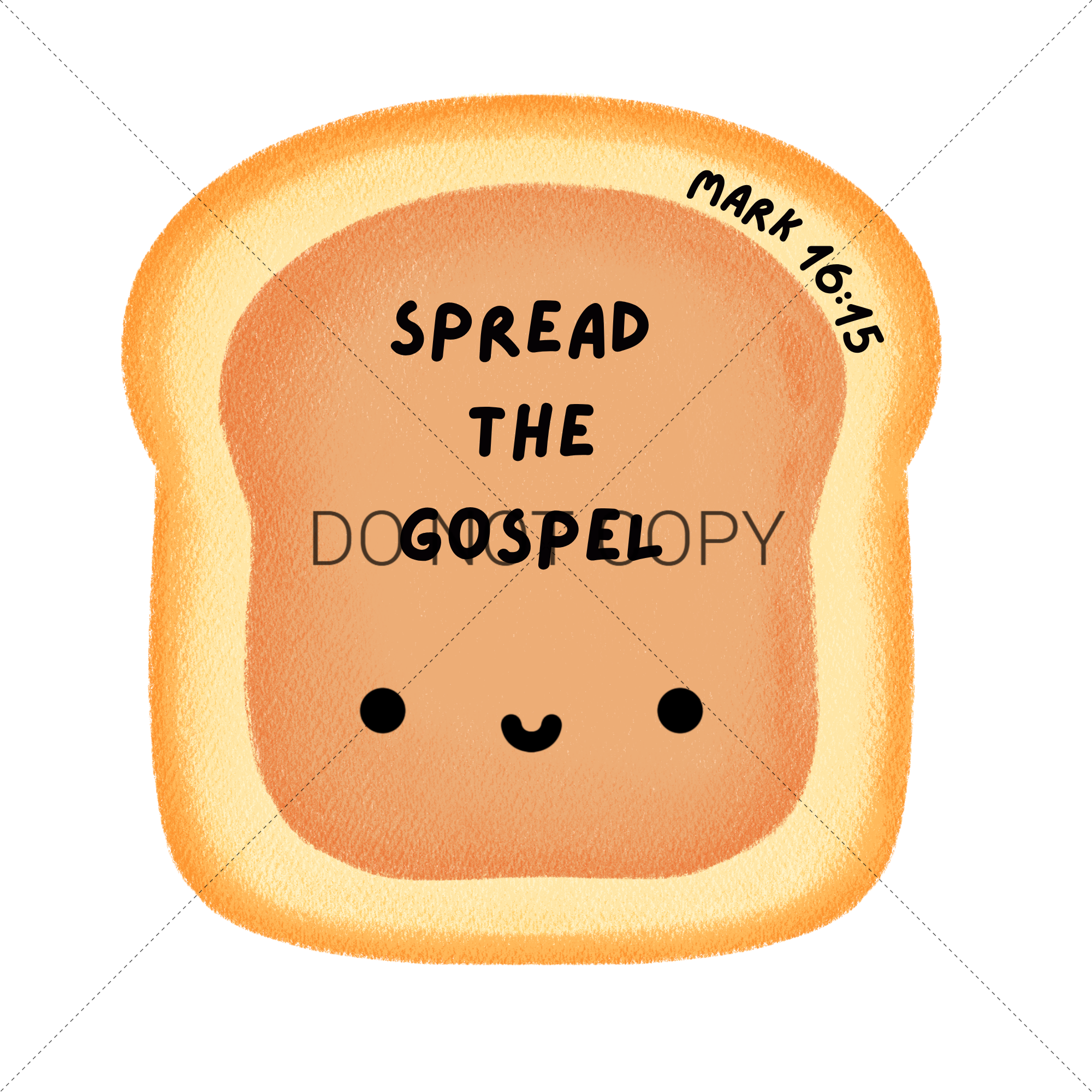 SPREAD THE GOSPEL MARK 16:15- DOODLE FONT PB